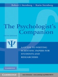 Imagen de portada: The Psychologist's Companion 5th edition 9780521195713
