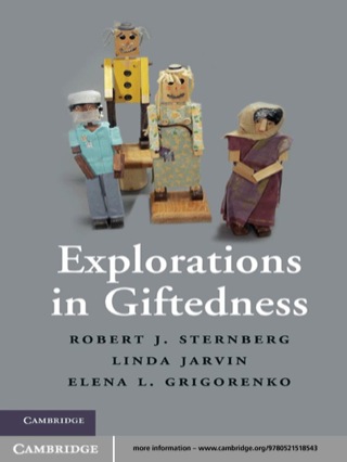 Imagen de portada: Explorations in Giftedness 1st edition 9780521518543