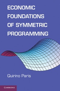 Cover image: Economic Foundations of Symmetric Programming 1st edition 9780521194723