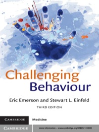 Cover image: Challenging Behaviour 3rd edition 9780521728935