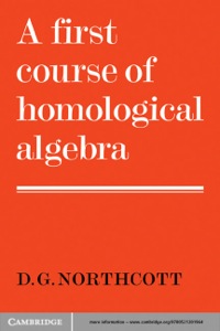 Titelbild: A First Course of Homological Algebra 1st edition 9780521299763