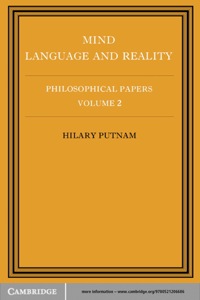 Omslagafbeelding: Philosophical Papers: Volume 2, Mind, Language and Reality 1st edition 9780521295512