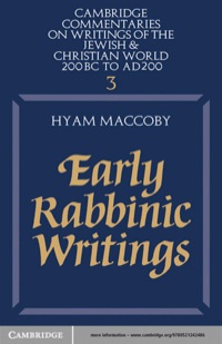 Cover image: Early Rabbinic Writings 1st edition 9780521285537