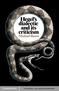 Cover image: Hegel's Dialectic and its Criticism 1st edition 9780521318600