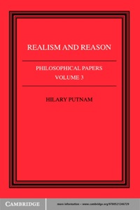 Cover image: Philosophical Papers: Volume 3, Realism and Reason 1st edition 9780521313940