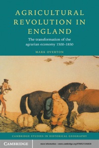 Omslagafbeelding: Agricultural Revolution in England 1st edition 9780521568593