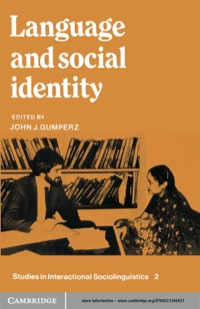 Cover image: Language and Social Identity 1st edition 9780521288972