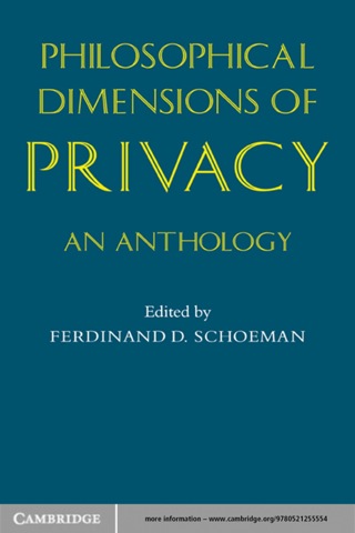 Cover image: Philosophical Dimensions of Privacy 1st edition 9780521275545