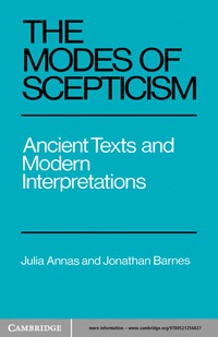 Cover image: The Modes of Scepticism 9780521276443