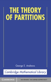 表紙画像: The Theory of Partitions 1st edition 9780521637664