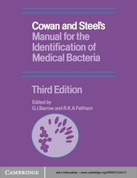 Cover image: Cowan and Steel's Manual for the Identification of Medical Bacteria 3rd edition 9780521543286