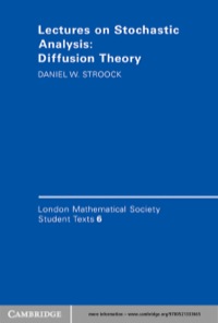 Titelbild: Lectures on Stochastic Analysis: Diffusion Theory 1st edition 9780521336451