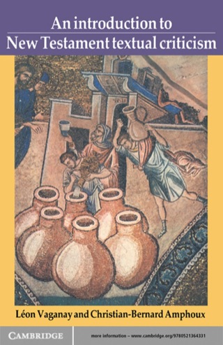 Cover image: An Introduction to New Testament Textual Criticism 1st edition 9780521364331