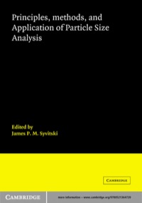 Titelbild: Principles, Methods and Application of Particle Size Analysis 1st edition 9780521044615