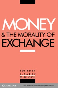 Cover image: Money and the Morality of Exchange 1st edition 9780521365970