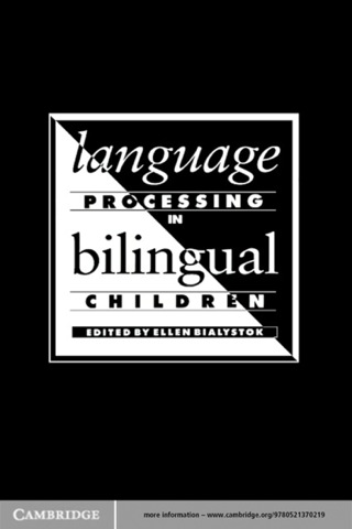 Cover image: Language Processing in Bilingual Children 1st edition 9780521379182