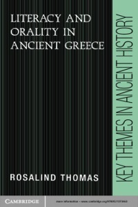 Omslagafbeelding: Literacy and Orality in Ancient Greece 1st edition 9780521377423