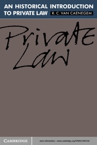 Cover image: An Historical Introduction to Private Law 1st edition 9780521405140