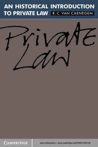 Cover image: An Historical Introduction to Private Law 1st edition 9780521405140