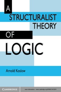Imagen de portada: A Structuralist Theory of Logic 1st edition 9780521412674