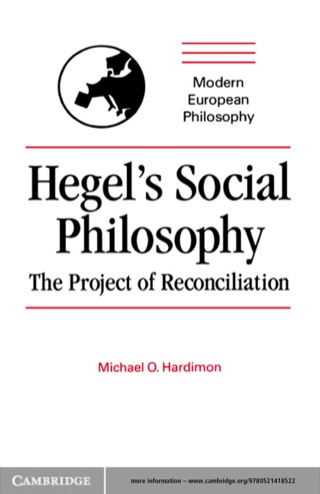 Cover image: Hegel's Social Philosophy 1st edition 9780521418522