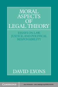 Cover image: Moral Aspects of Legal Theory 1st edition 9780521432443