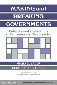 Immagine di copertina: Making and Breaking Governments 1st edition 9780521432450