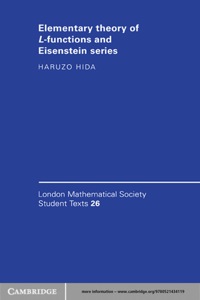 Cover image: Elementary Theory of L-functions and Eisenstein Series 1st edition 9780521434119