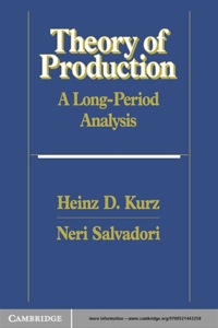 Imagen de portada: Theory of Production 1st edition 9780521443258