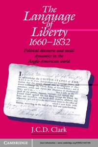 Cover image: The Language of Liberty 1660–1832 1st edition 9780521449571