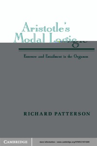 صورة الغلاف: Aristotle's Modal Logic 1st edition 9780521451680