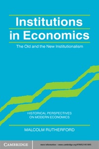 Imagen de portada: Institutions in Economics 1st edition 9780521451895