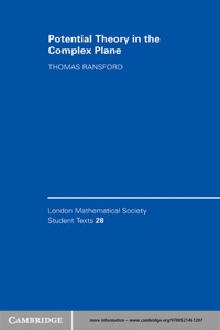 Cover image: Potential Theory in the Complex Plane 1st edition 9780521461207