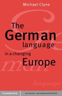 Cover image: The German Language in a Changing Europe 1st edition 9780521462693