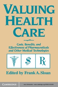 Cover image: Valuing Health Care 1st edition 9780521576468