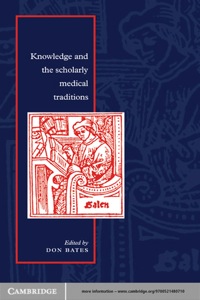 Cover image: Knowledge and the Scholarly Medical Traditions 1st edition 9780521480710