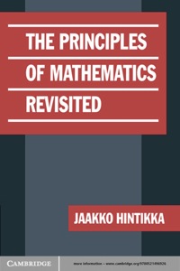 Imagen de portada: The Principles of Mathematics Revisited 1st edition 9780521624985