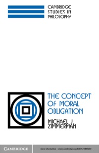 Cover image: The Concept of Moral Obligation 1st edition 9780521497060