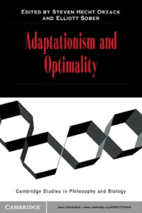Cover image: Adaptationism and Optimality 1st edition 9780521591669