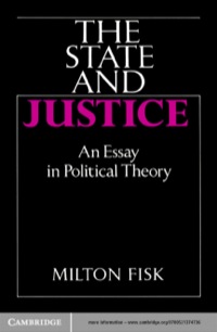 Imagen de portada: The State and Justice 1st edition 9780521374736