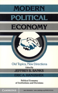 صورة الغلاف: Modern Political Economy 1st edition 9780521472333