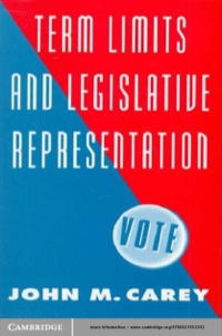 صورة الغلاف: Term Limits and Legislative Representation 1st edition 9780521552332