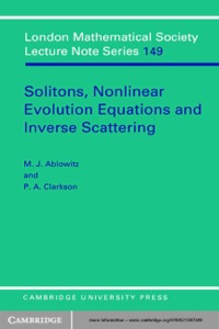 Cover image: Solitons, Nonlinear Evolution Equations and Inverse Scattering 1st edition 9780521387309