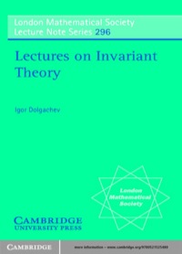 Cover image: Lectures on Invariant Theory 1st edition 9780521525480