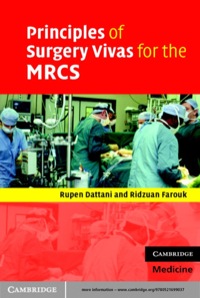 Cover image: Principles of Surgery Vivas for the MRCS 1st edition 9780521699037