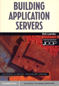 Cover image: Building Application Servers 9780521778497