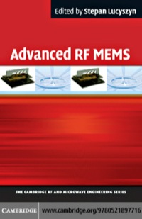 Imagen de portada: Advanced RF MEMS 1st edition 9780521897716