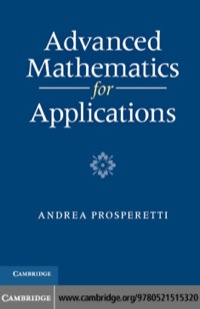 Cover image: Advanced Mathematics for Applications 9780521515320