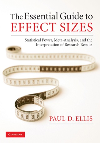 Imagen de portada: The Essential Guide to Effect Sizes 9780521194235