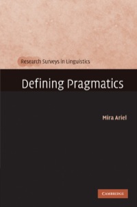 Imagen de portada: Defining Pragmatics 9780521517836